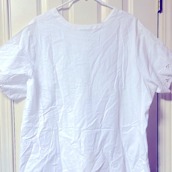 Essentials by Maggie ~ Top ~ Women’s ~ Size 22 - 24 ~ Blouse ~ 2X ~ White - Picture 8 of 9